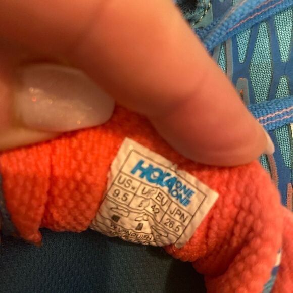 HOKA ONE ONE Vanquish 2 Blue Womens Size 9.5 Running Athletic Blue Melon - Picture 9 of 11